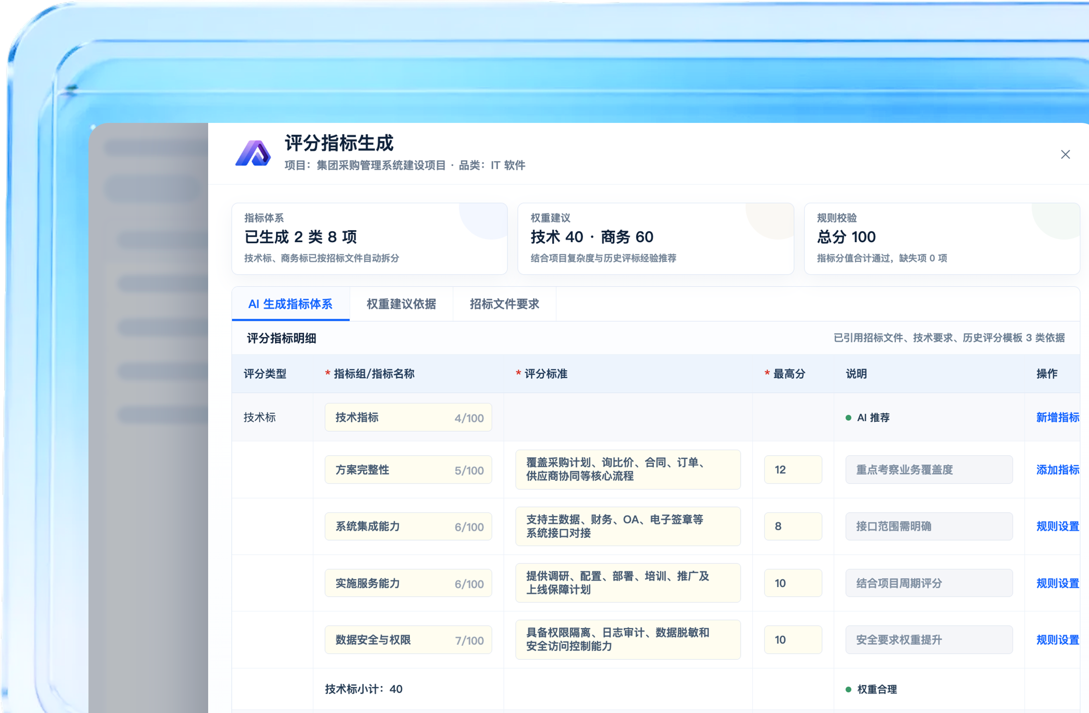 评分指标生成示意图